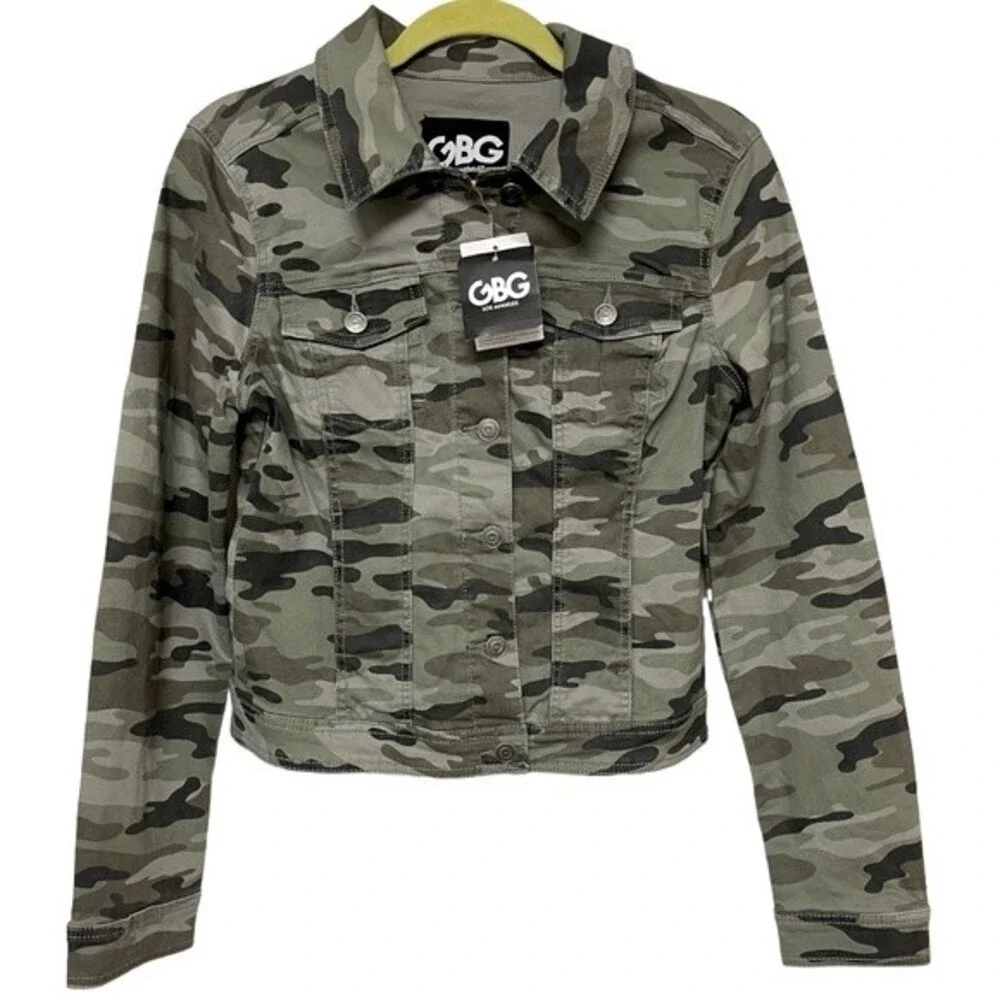 Girls GBG Los Angeles Green Camo Jacket